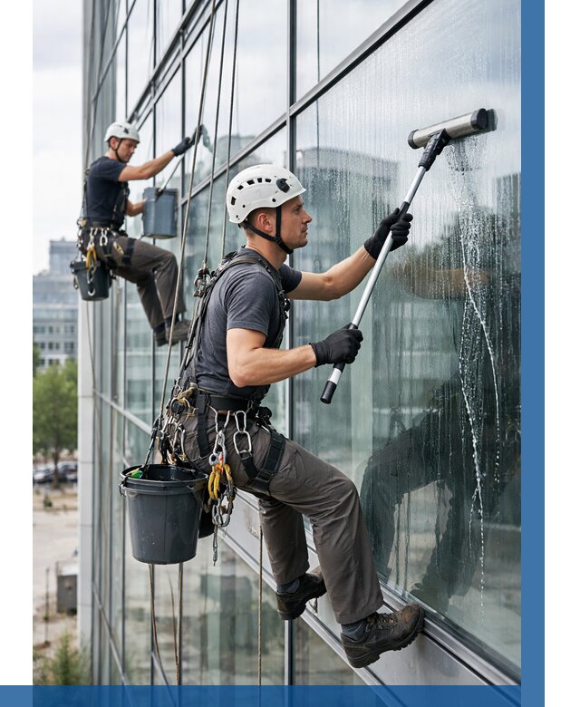 Мойка витражей альпинистами в Боровичах от 730 р. под ключ|ВЫСОТНИК-Брв