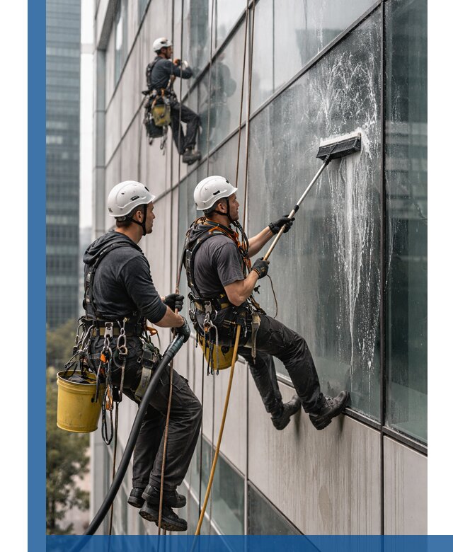 Профессиональная высотная мойка фасадов зданий в Боровичах