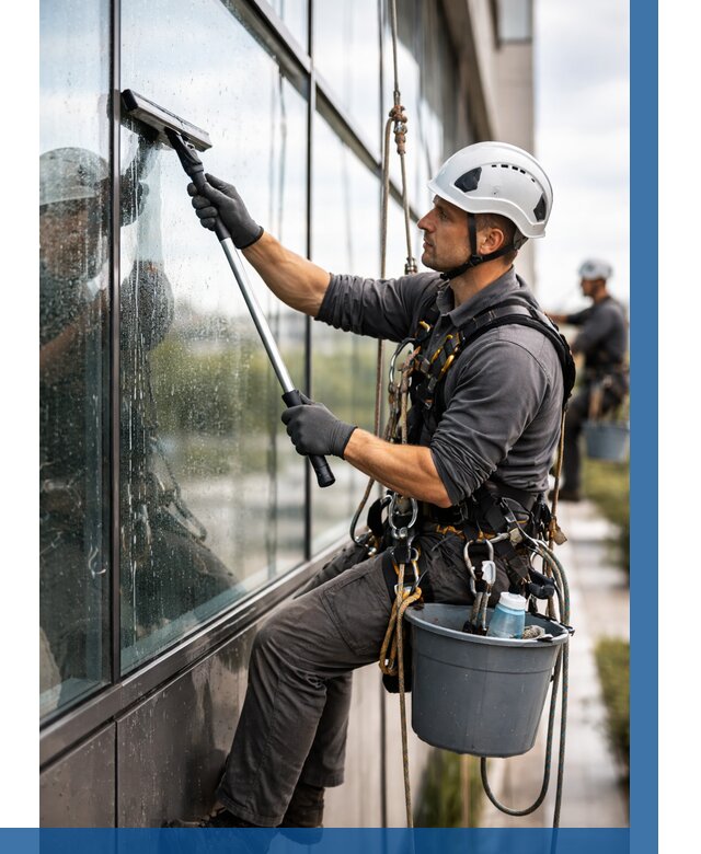 Мойка стеклянных фасадов в Боровичах от 208 р. | ВЫСОТНИК-Брв
