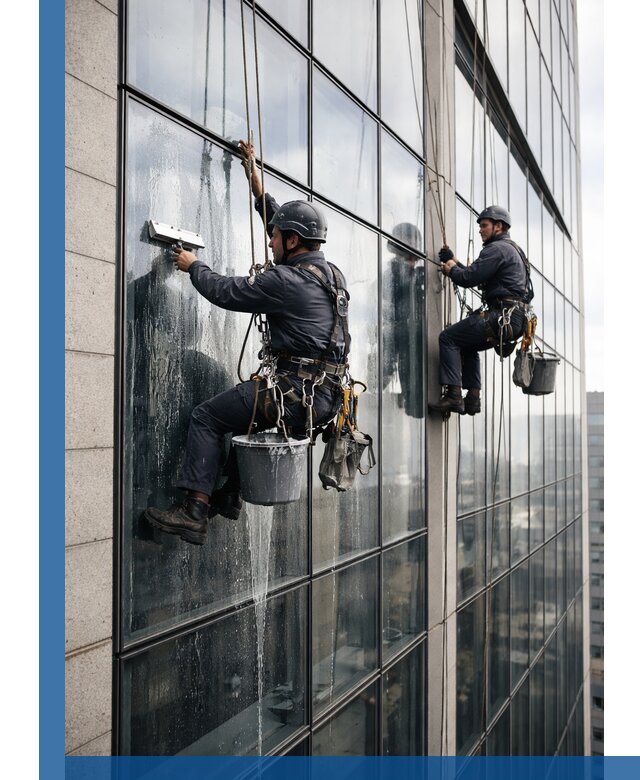 Профессиональная мойка стеклянных фасадов зданий в Боровичах