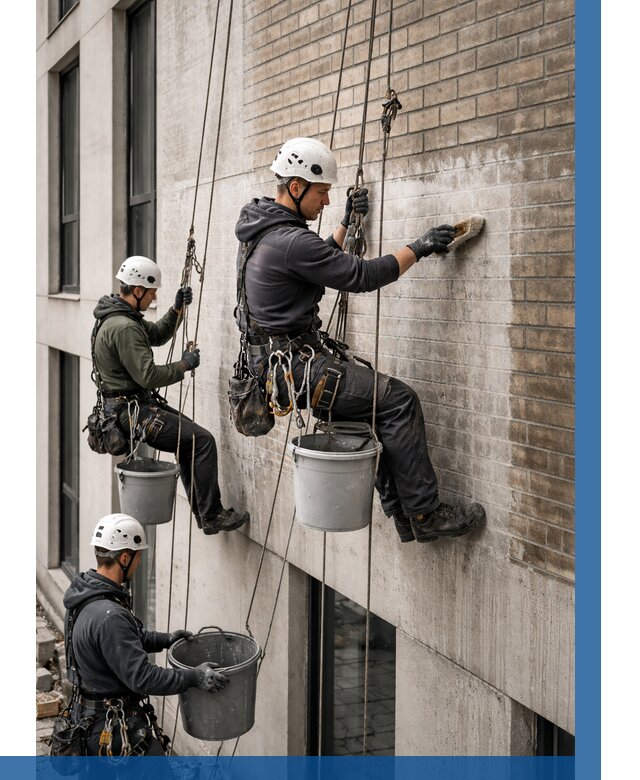 Удаление высолов с фасада в Боровичах от 261 р. | ВЫСОТНИК-Брв