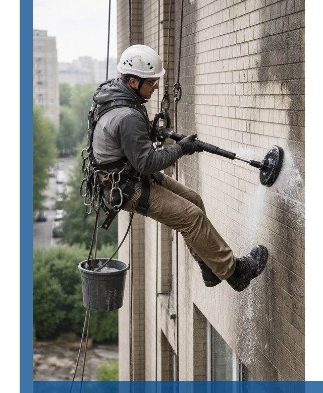 Очистка фасада от копоти в Боровичах профессионально и безопасно