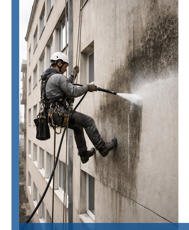 Профессиональная очистка фасадов от плесени в Боровичах