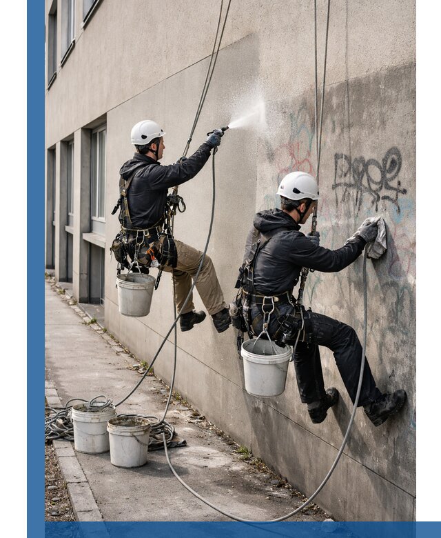 Антиграффити покрытие фасада с защитой от надписей в Боровичах