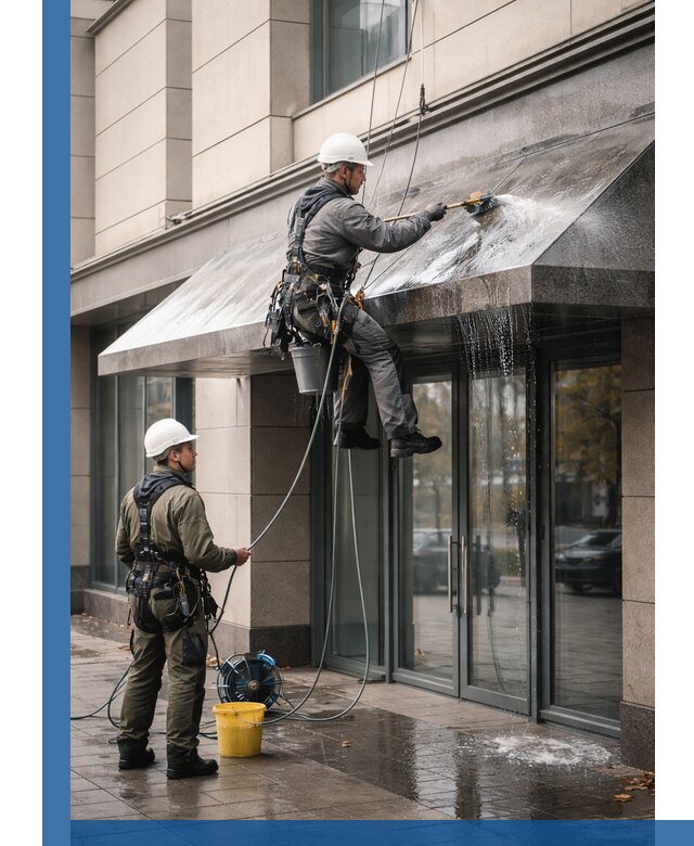 Профессиональная мойка козырьков и навесов в Боровичах