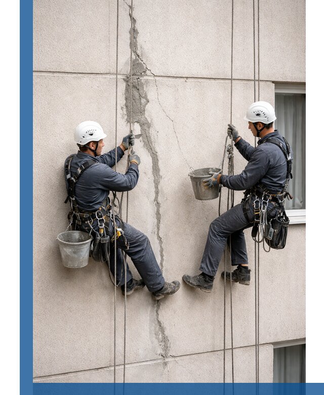 Заделка трещин на фасаде в Боровичах с гарантийным ремонтом