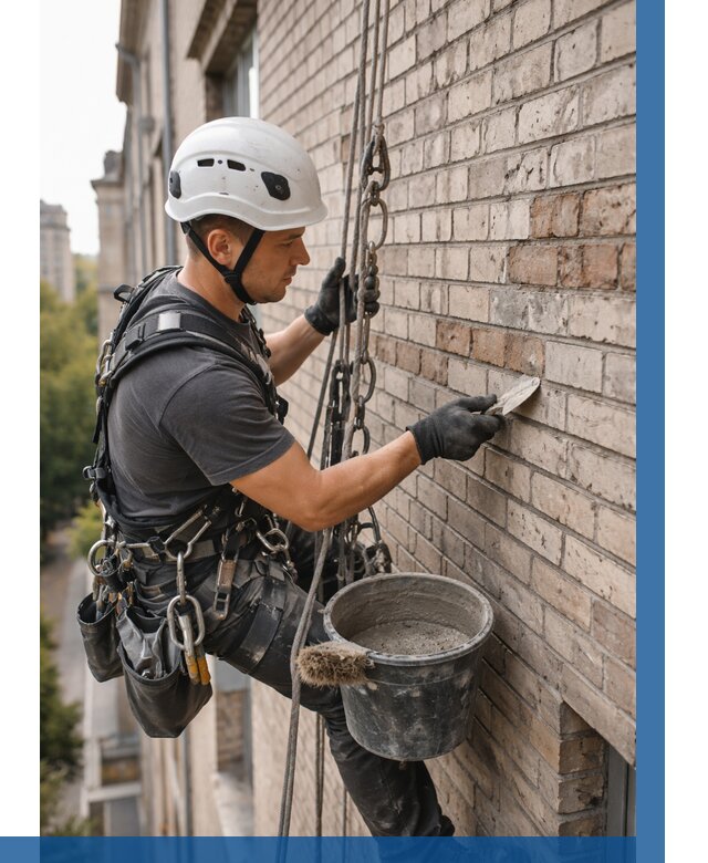 Ремонт кирпичной кладки фасада в Боровичах от 1876 р. | ВЫСОТНИК-Брв