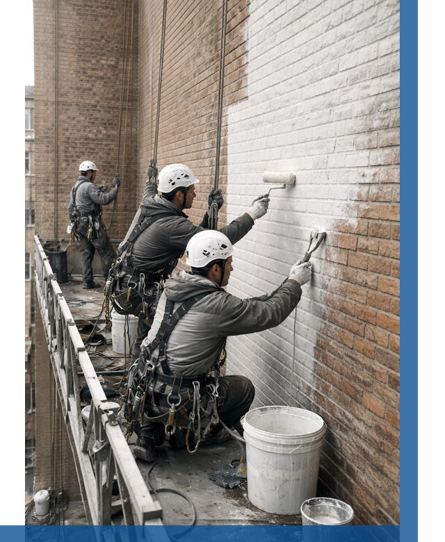 Покраска кирпичного фасада в Боровичах от 365 р. | ВЫСОТНИК-Брв