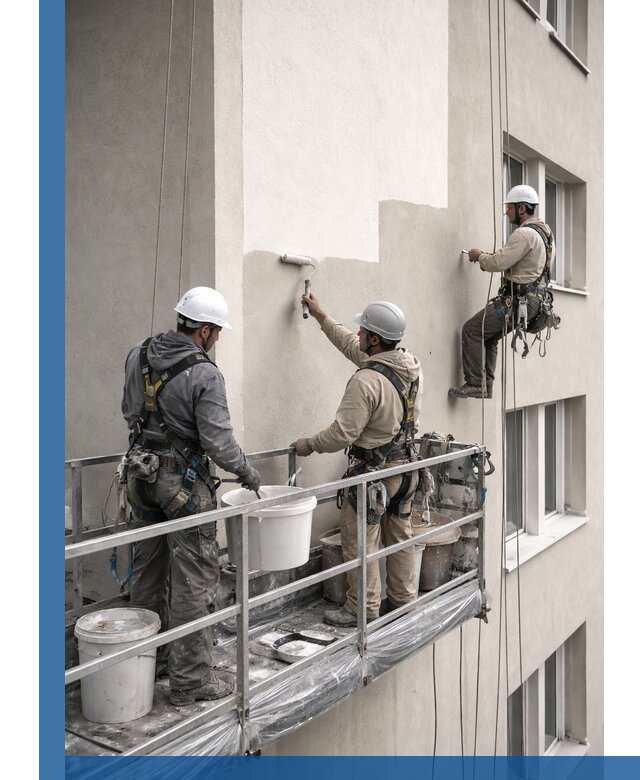 Покраска оштукатуренного фасада в Боровичах под ключ с гарантией