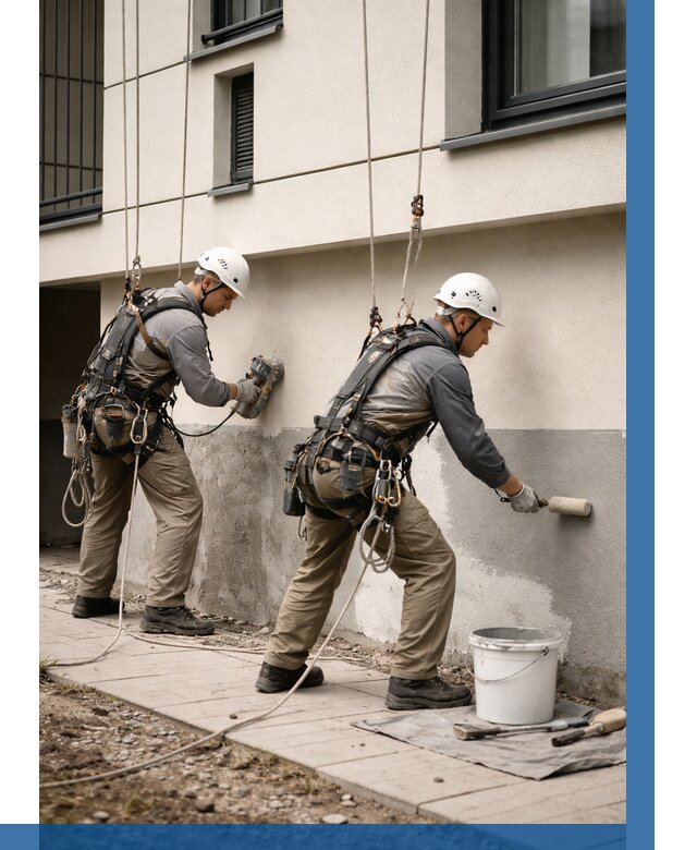 Окраска цоколя здания в Боровичах от 469 р. под ключ | ВЫСОТНИК-Брв