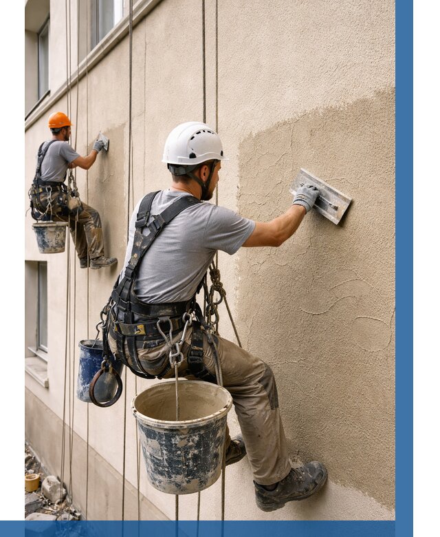 Декоративная штукатурка фасада в Боровичах от 1251 р. | ВЫСОТНИК-Брв