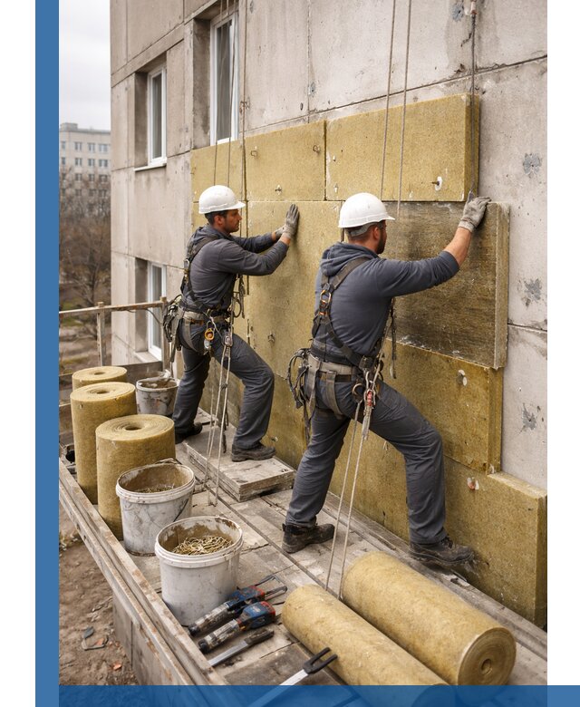 Утепление фасада минватой в Боровичах под ключ с гарантией