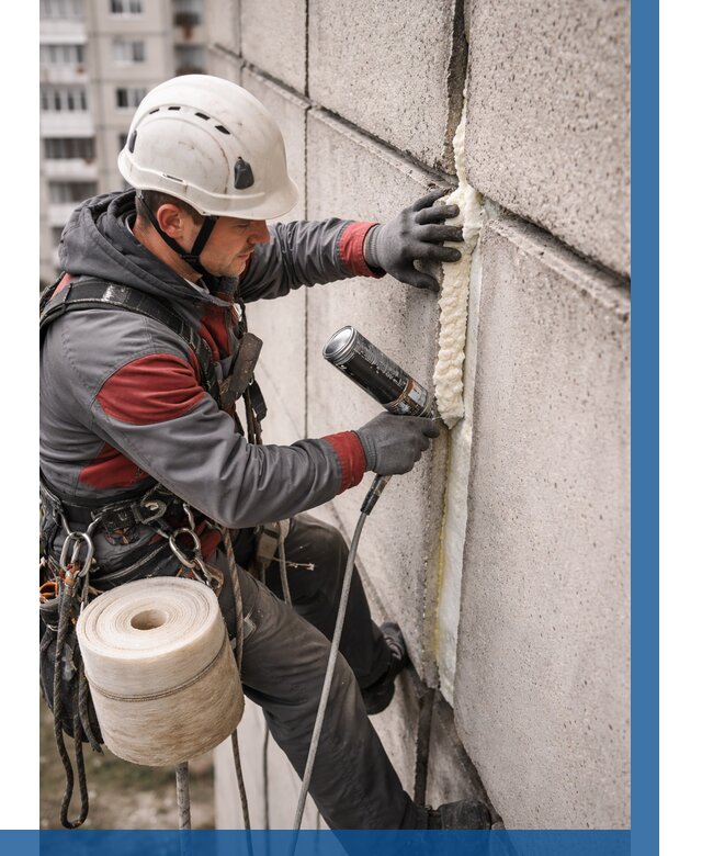 Утепление межпанельных швов в Боровичах от 730 р. | ВЫСОТНИК-Брв