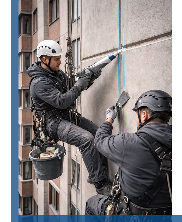 Вторичная герметизация швов фасада и кровли в Боровичах
