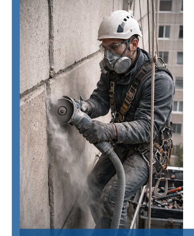 Штробление межпанельных швов в Боровичах качественно и быстро