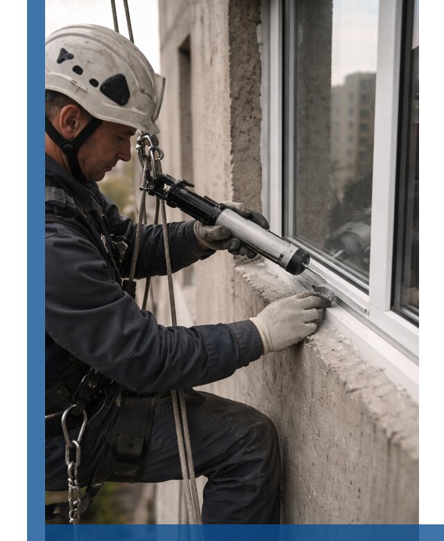 Герметизация оконных швов снаружи в Боровичах профессионально