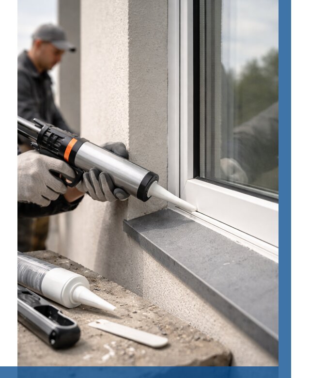 Герметизация монтажных швов окон в Боровичах от 677 р. | ВЫСОТНИК-Брв