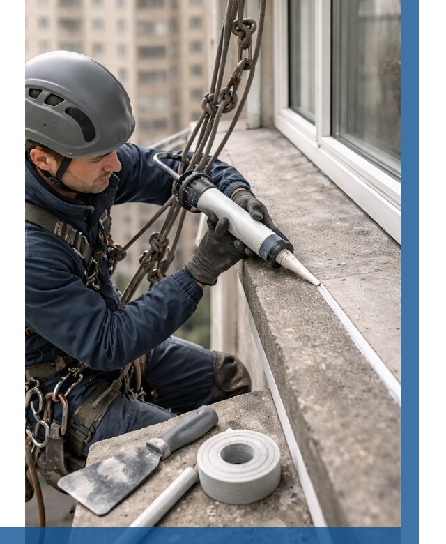 Герметизация балконного козырька в Боровичах от 4690 р. | ВЫСОТНИК-Брв