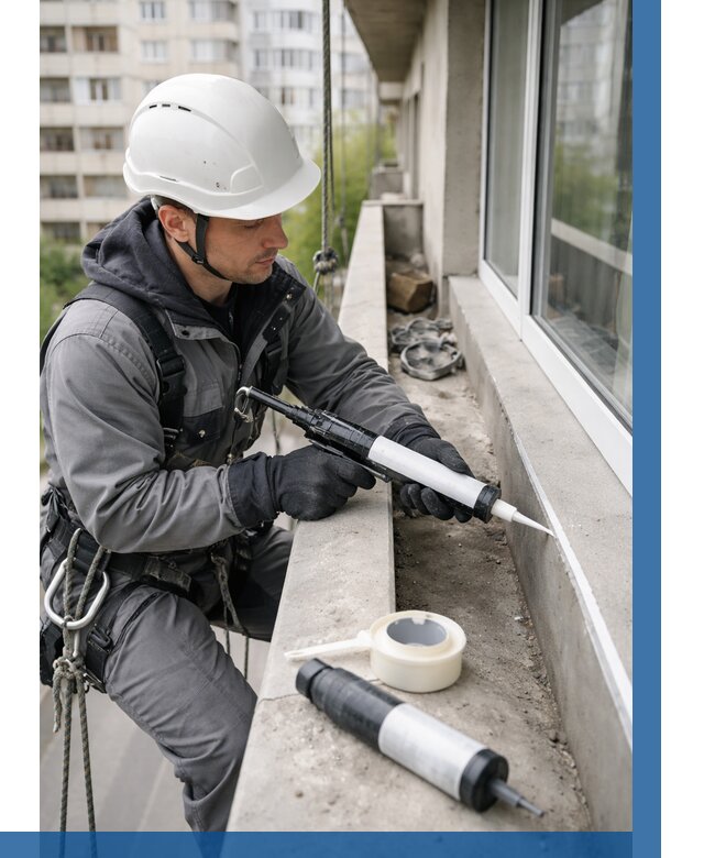 Герметизация швов лоджии в Боровичах от 4690 р. | ВЫСОТНИК-Брв