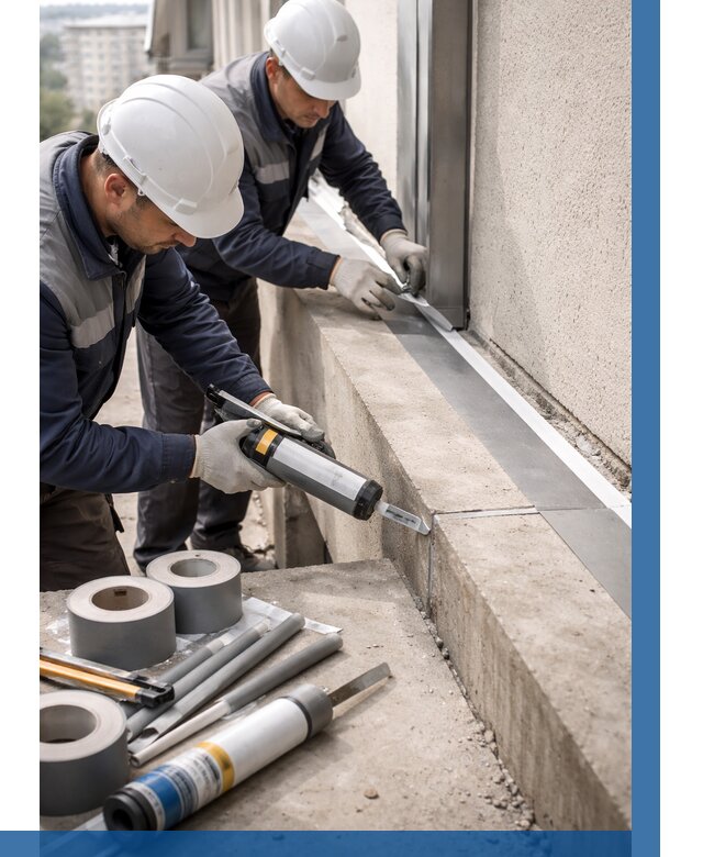 Герметизация примыкания балкона в Боровичах от 4690 р. | ВЫСОТНИК-Брв