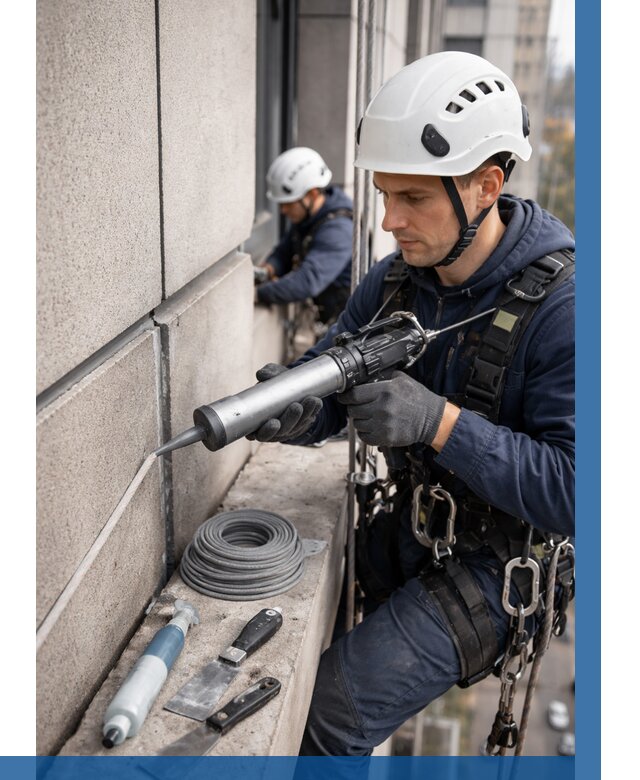 Герметизация деформационных швов фасада в Боровичах от 730 | ВЫСОТНИК-Брв