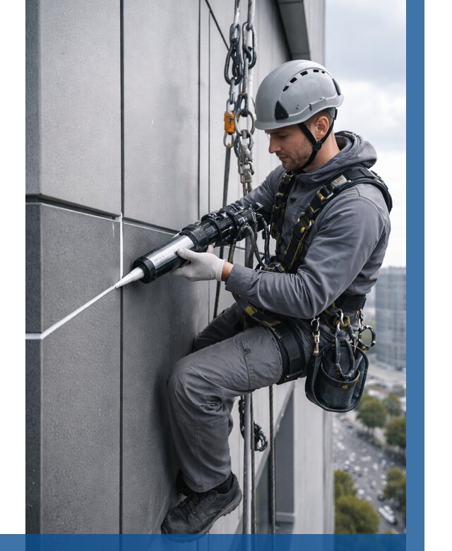 Герметизация стыков фасадных панелей в Боровичах от 6775 р.| ВЫСОТНИК-Брв