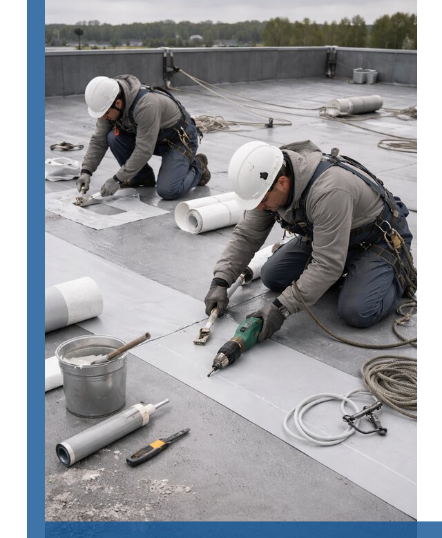 Ремонт мембранной кровли в Боровичах качественно и с гарантией