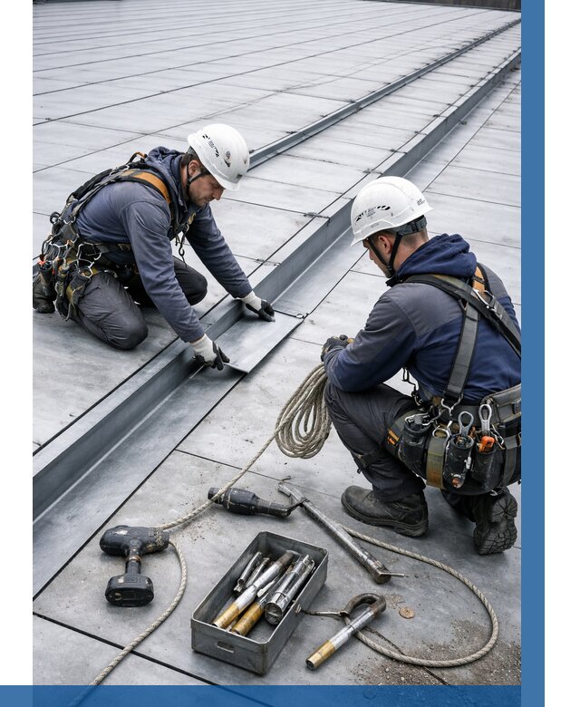 Ремонт фальцевой кровли в Боровичах от 730 р. | ВЫСОТНИК-Брв