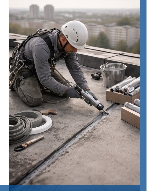 Герметизация швов кровли в Боровичах от 469 р./м2 | ВЫСОТНИК-Брв