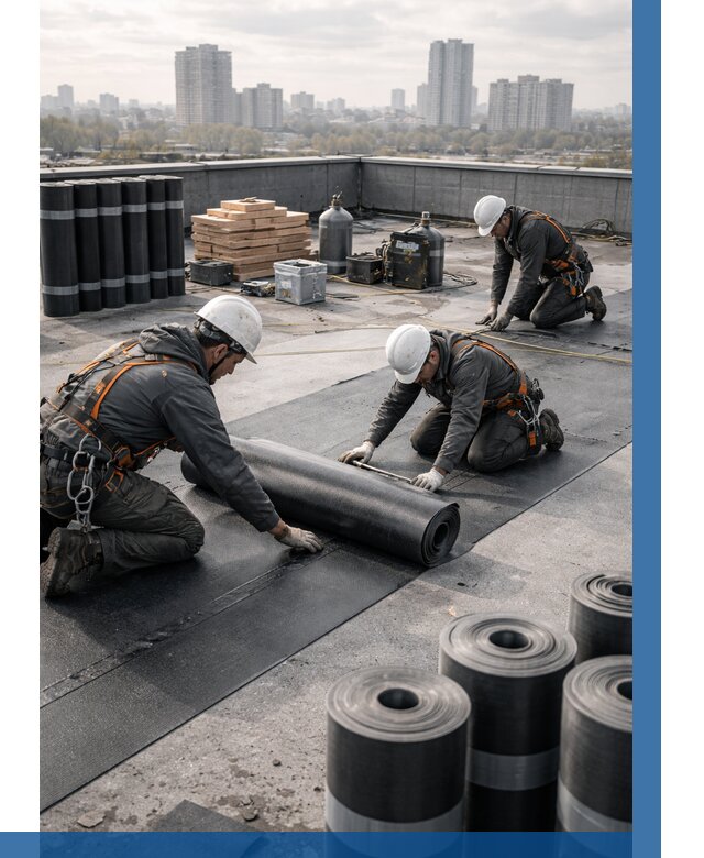 Монтаж мягкой кровли под ключ в Боровичах от 469 р. | ВЫСОТНИК-Брв