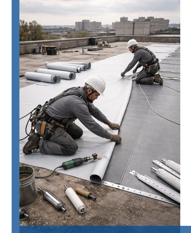 Монтаж мембранной кровли в Боровичах для промышленных зданий