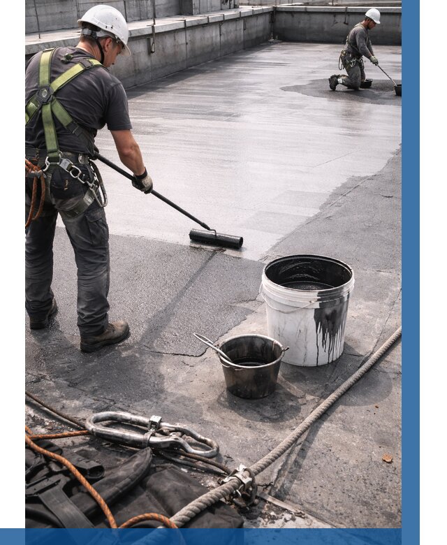 Гидроизоляция кровли жидкой резиной в Боровичах от 521 р. | ВЫСОТНИК-Брв