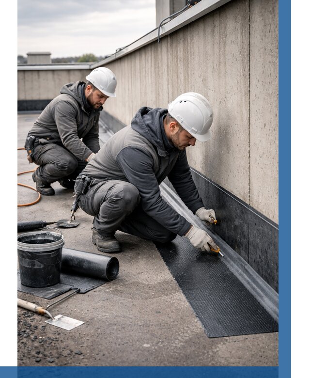 Гидроизоляция примыканий на кровле в Боровичах от 938 р. | ВЫСОТНИК-Брв