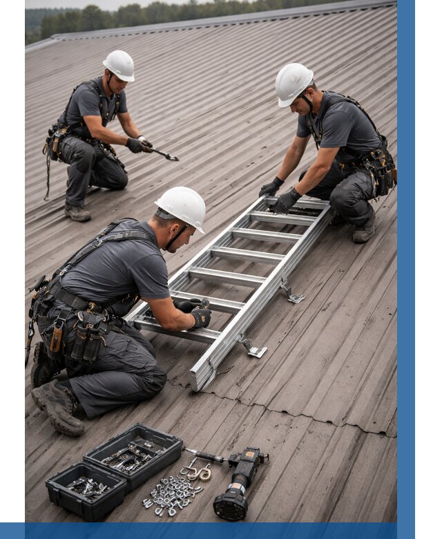 Монтаж кровельной лестницы в Боровичах от 4690 р. | ВЫСОТНИК-Брв