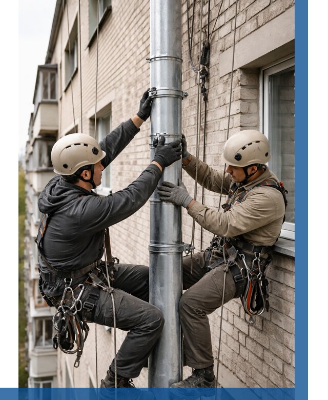 Замена водосточных труб в Боровичах от 6775 р. | ВЫСОТНИК-Брв