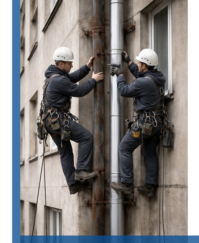 Замена водосточных труб в Боровичах: монтаж и демонтаж под ключ