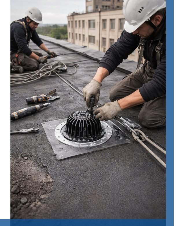 Установка водосточных воронок в Боровичах цена от 3648 р. | ВЫСОТНИК-Брв