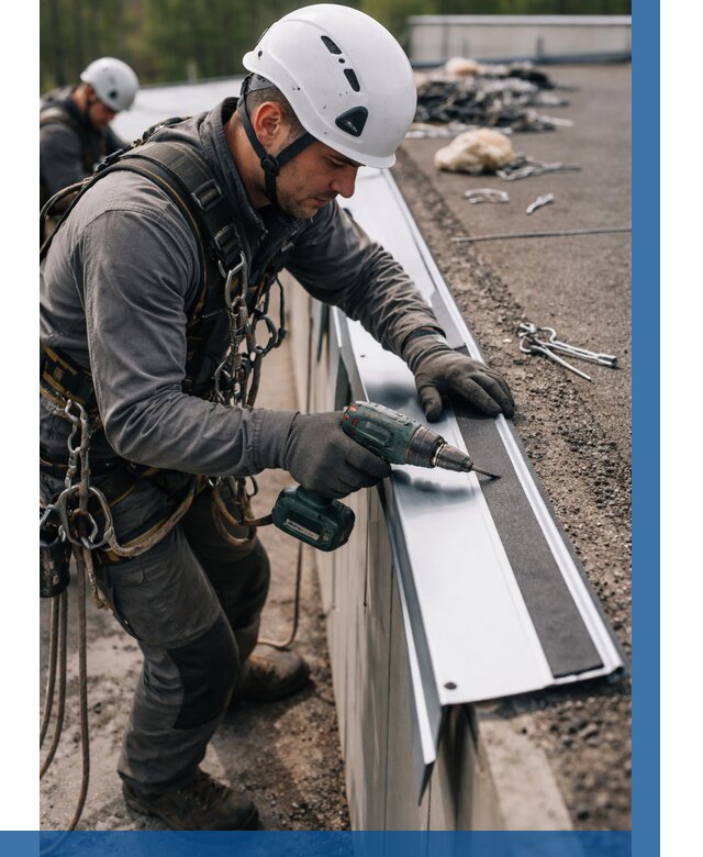 Монтаж капельника на кровле в Боровичах от 313 р. | ВЫСОТНИК-Брв