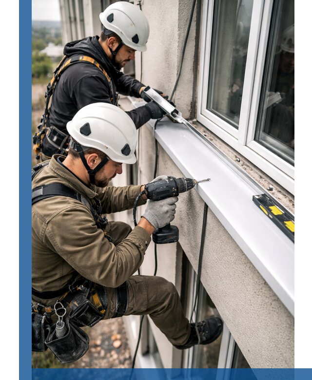 Профессиональный монтаж оконных отливов и отведения воды в Боровичах