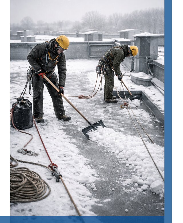 Очистка крыши от снега в Боровичах от 7817 р. | ВЫСОТНИК-Брв