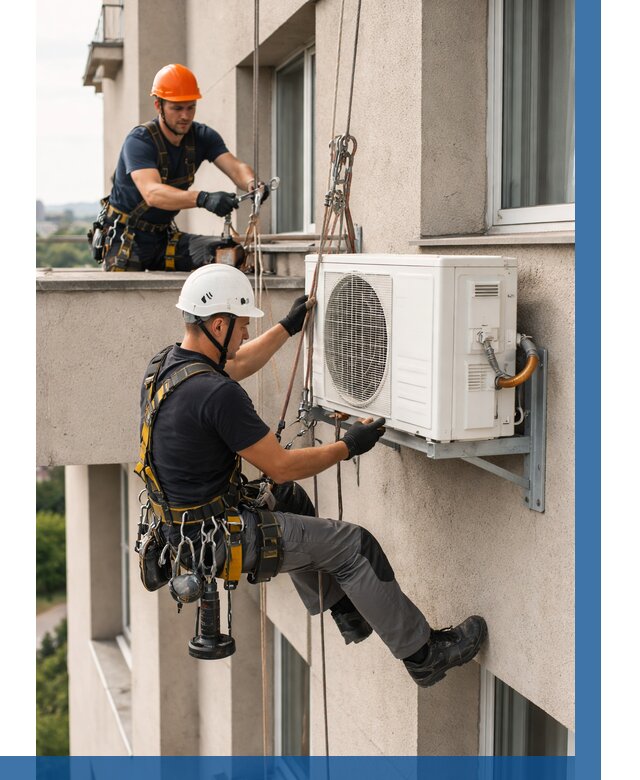 Монтаж внешнего блока кондиционера в Боровичах от 6775 р. | ВЫСОТНИК-Брв