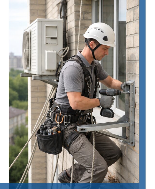 Установка кронштейнов кондиционера в Боровичах от 3648 р. | ВЫСОТНИК-Брв