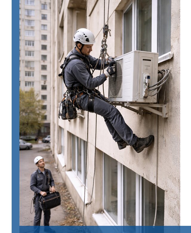 Демонтаж внешнего блока кондиционера в Боровичах профессионально