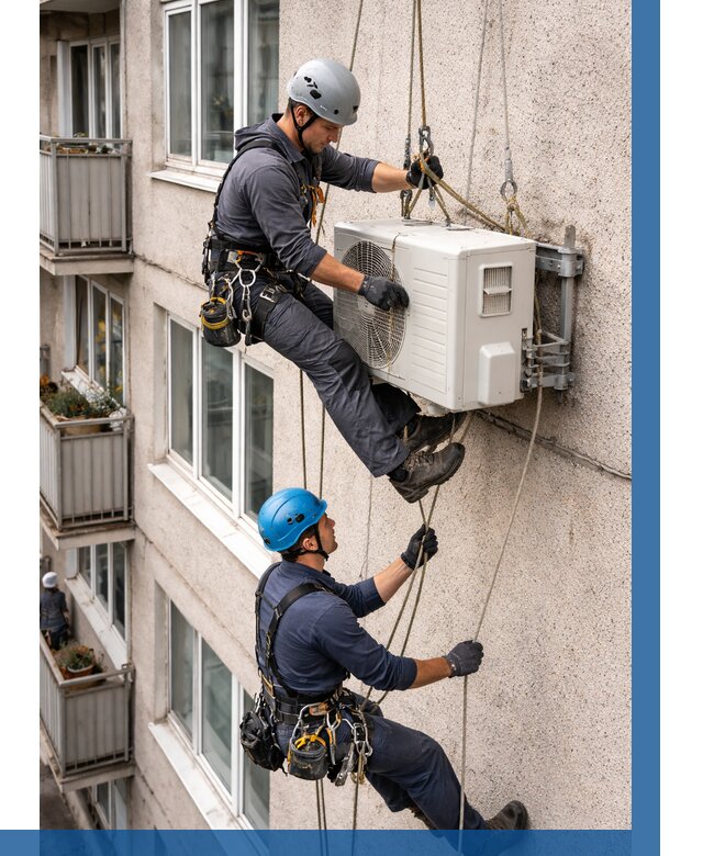 Перенос внешнего блока кондиционера в Боровичах от 9381 р.| ВЫСОТНИК-Брв