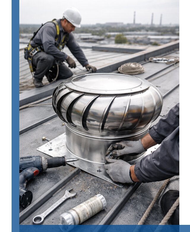 Установка дефлекторов на кровле в Боровичах профессионально