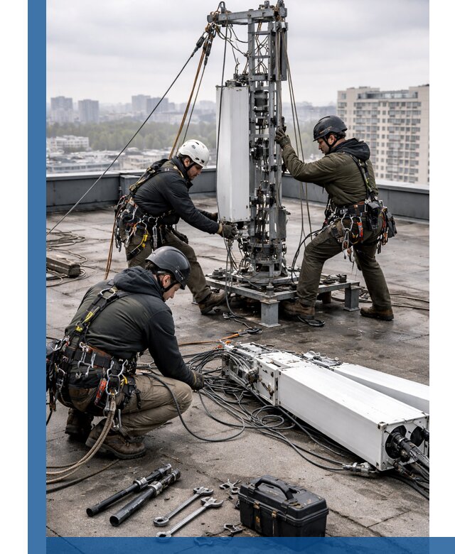 Демонтаж антенн на крыше зданий в Боровичах с гарантией