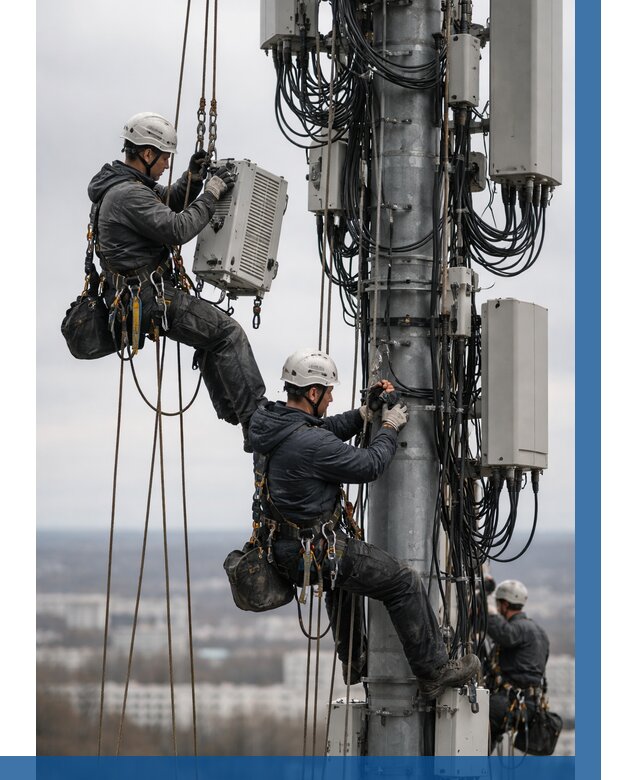 Монтаж оборудования связи на мачте в Боровичах от 7817 р. | ВЫСОТНИК-Брв