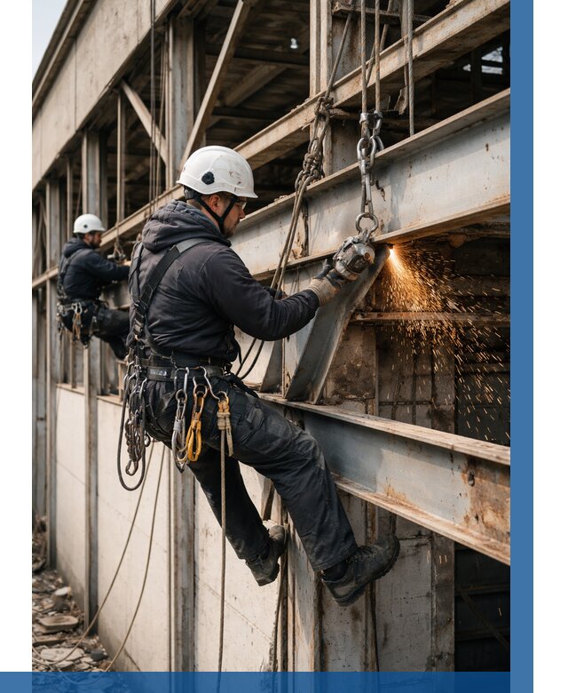 Демонтаж металлоконструкций на высоте в Боровичах от 6775р. |ВЫСОТНИК-Брв