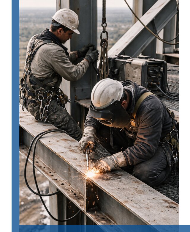 Высотные сварочные работы в Боровичах для промышленных объектов