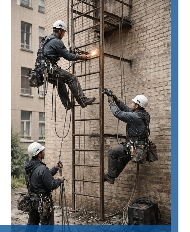 Ремонт пожарной лестницы в Боровичах от 7817 р. | ВЫСОТНИК-Брв